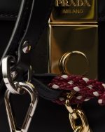 Prada Soft Sound Large Leather Shoulder Bag With Charms - Image 3